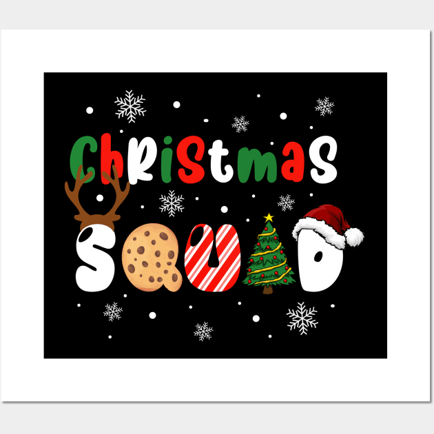 Christmas Squad Funny Family Matching Pajamas Boys Girls Wall Art by webster